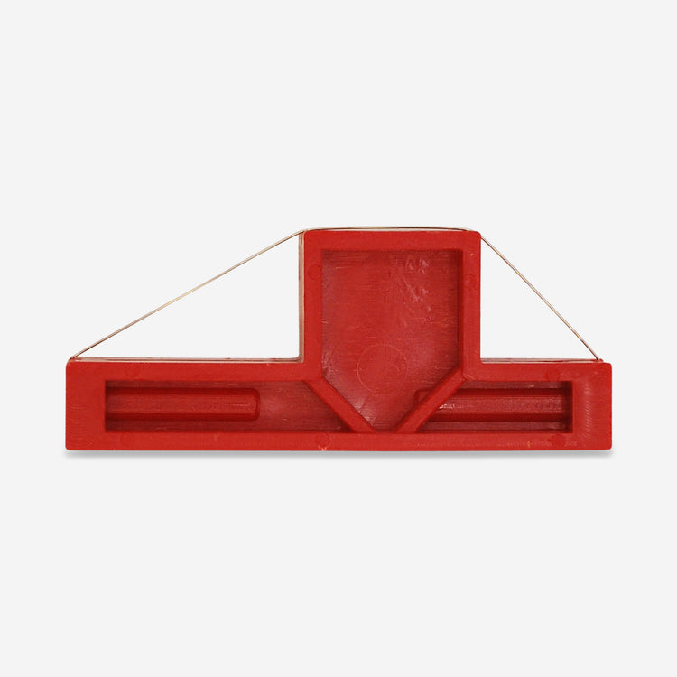 2 inch clay bevel cutter that has a 45 anmd 60 degree angle for cutting the edges of slabs.
