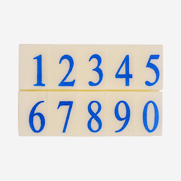 Rubber stamps in numbers 1-11