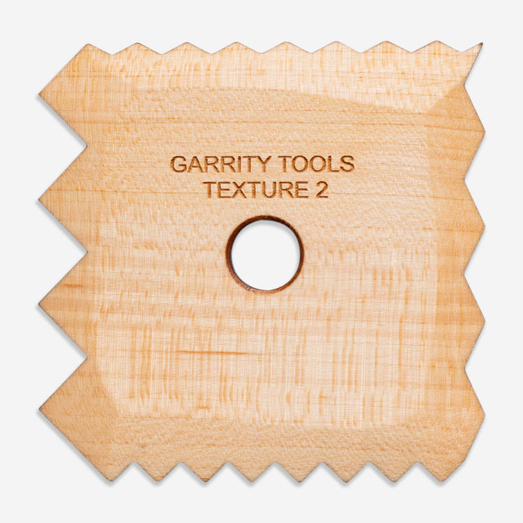 Texture 1 helps you create small and medium waves on your project's walls or pointed curves depending on what side of this tool you use. All 4 sides of the tool are small and medium waved edges.
