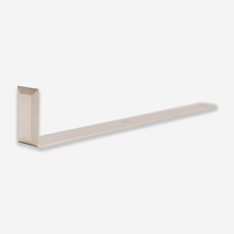 The #2 stainless steel tool has a square head that is made for trimming and creating chattering texture.