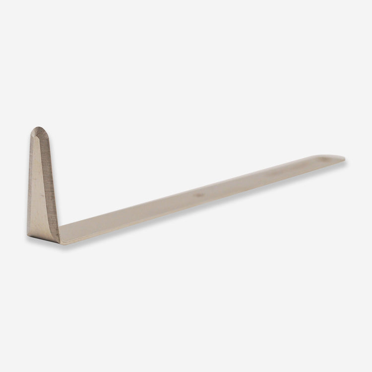 The #3 stainless steel tool has a long rounded head for trimming.