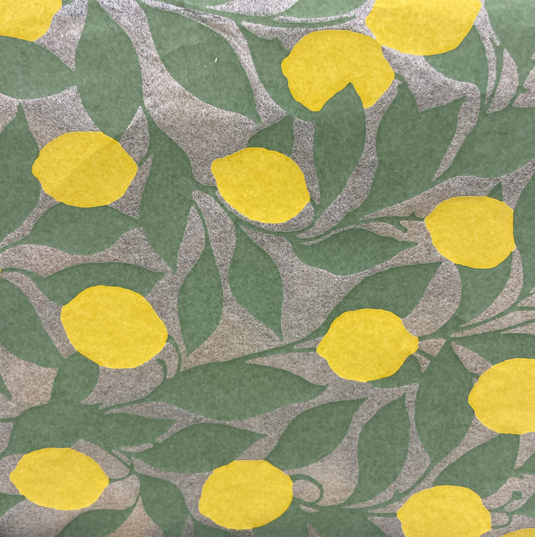 Chinese Clay Art - Underglaze Transfer Lemons - 1 sheet