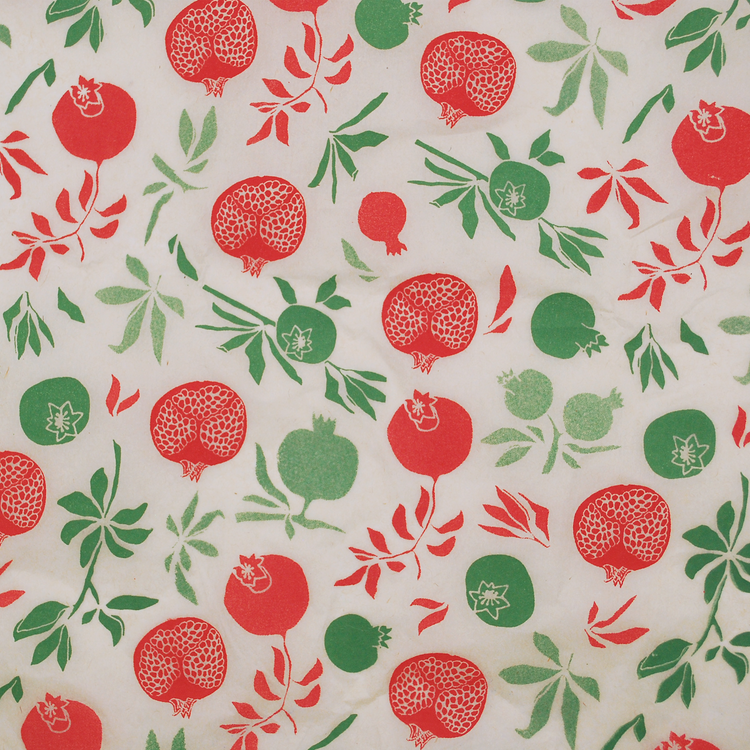 Chinese Clay Art - Underglaze Transfer Pomegranate Design
