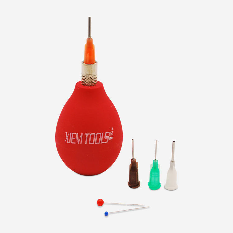 Precision Applicator is a true innovation for any liquid decorating technique you can dream up! Includes 1 bulb connector, 4 precision applicator tips, & 2 cleaning pins