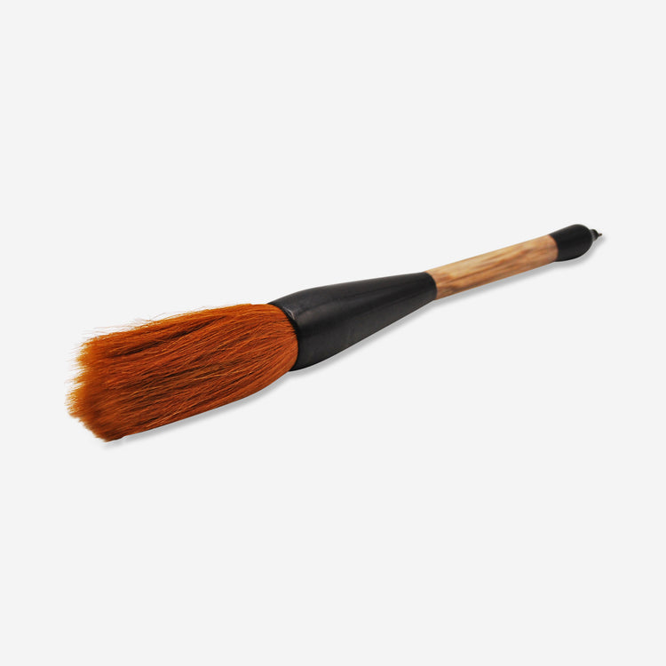 The weasel hair brush is a large Sumi brush that works great for glazing.