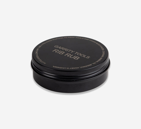 Rib Rub is a salve for your tools and hands. You can rub it directly into your tools to help condition the wood and make them last even longer.