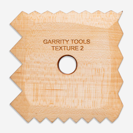 Texture 1 helps you create small and medium waves on your project's walls or pointed curves depending on what side of this tool you use. All 4 sides of the tool are small and medium waved edges.