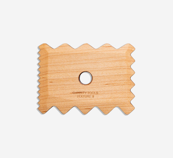 Texture 8 helps you create more distinct ridges on your vessel, but with a softened point for a more natural ebb and flow. All 4 sides are different waved edges.
