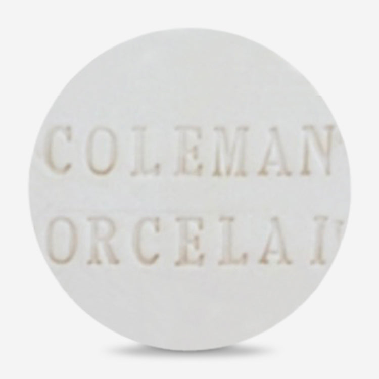 Coleman Porcelain is a high fire, cone 10 white porcelain clay.