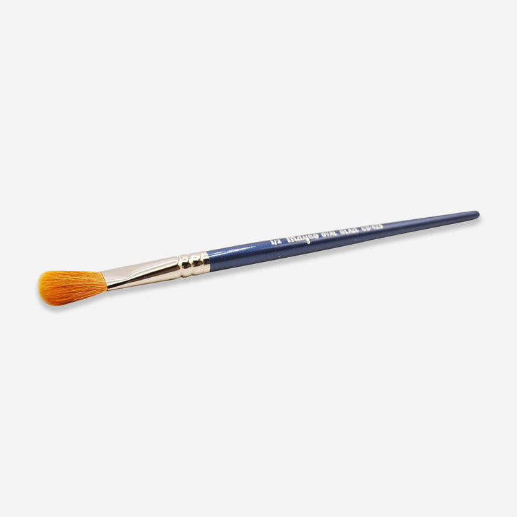 The Mayco .5" oval brush is great for broad coverage or blending/softening colors.