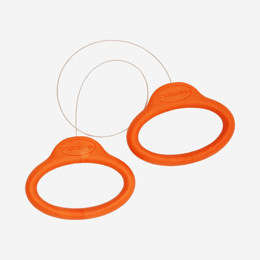 The Short Orange Mudwire is perfect for potters who work small. The shortened wire eliminates the need to wrap inches of wire around your fingers.