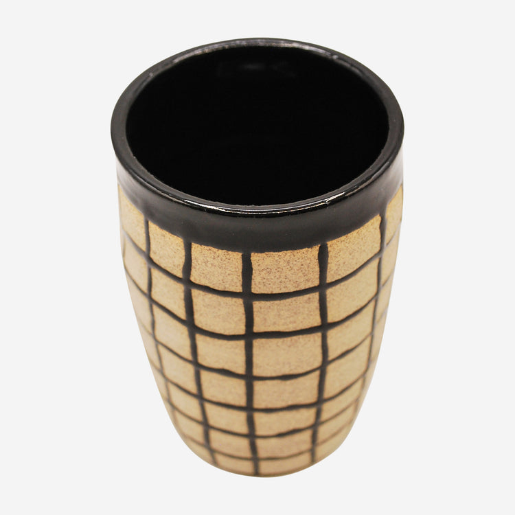 Grid Tumbler in Black by Natalie Cassidy